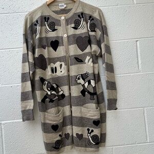 Playful Snail Patterned Cardigan